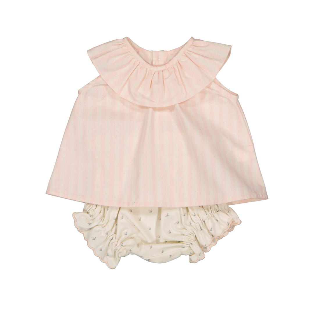 【LOIR Paris】Bloomer LEONOR Flower plumetis ブルマ 6m,12m,18m,24m  | Coucoubebe/ククベベ