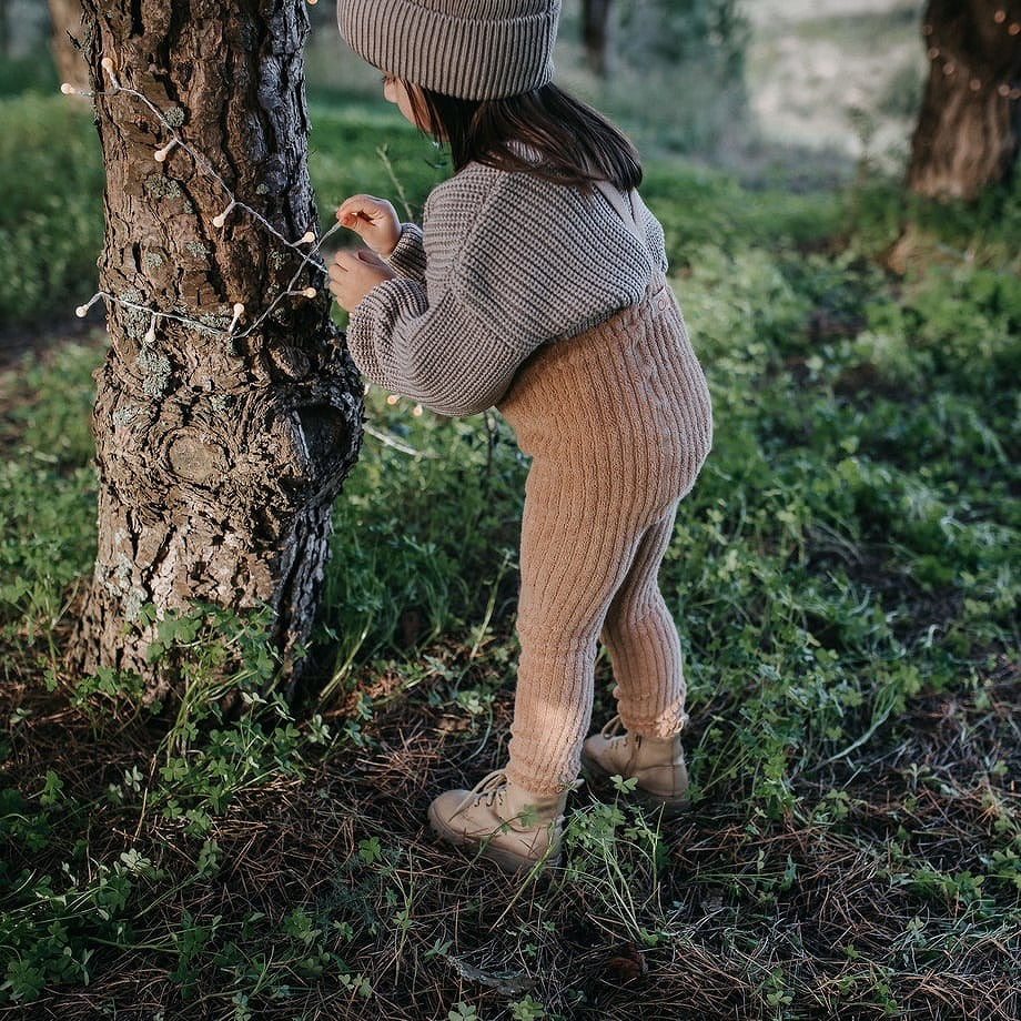 SILLY Silas】Granny Teddy Footless Collection Light Brown レギンス