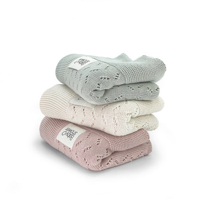 【Babyshower】TRICOT BLANKET GREY FOREST  /  ニットブランケット　グレー（Sub Image-3） | Coucoubebe/ククベベ
