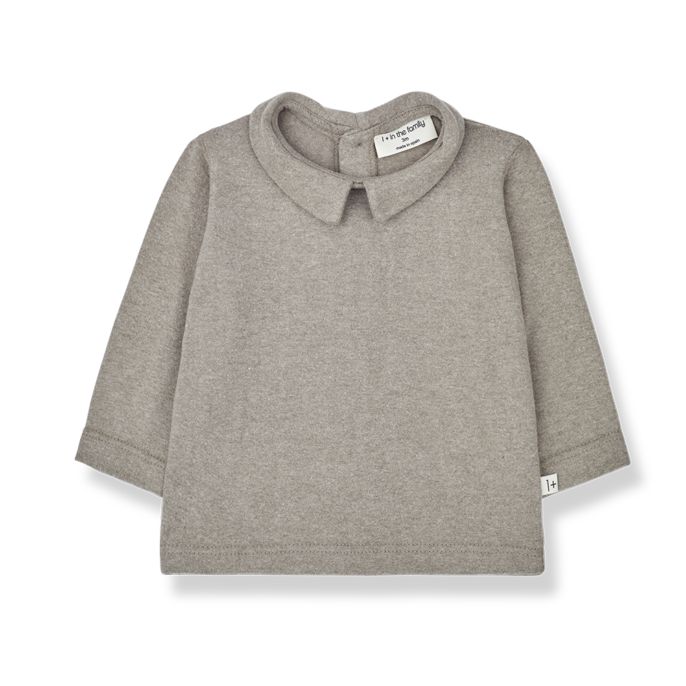 【1＋in the family】【40%OFF】MARINE taupe 長袖Tシャツ 12m,18m,24m,36m  | Coucoubebe/ククベベ
