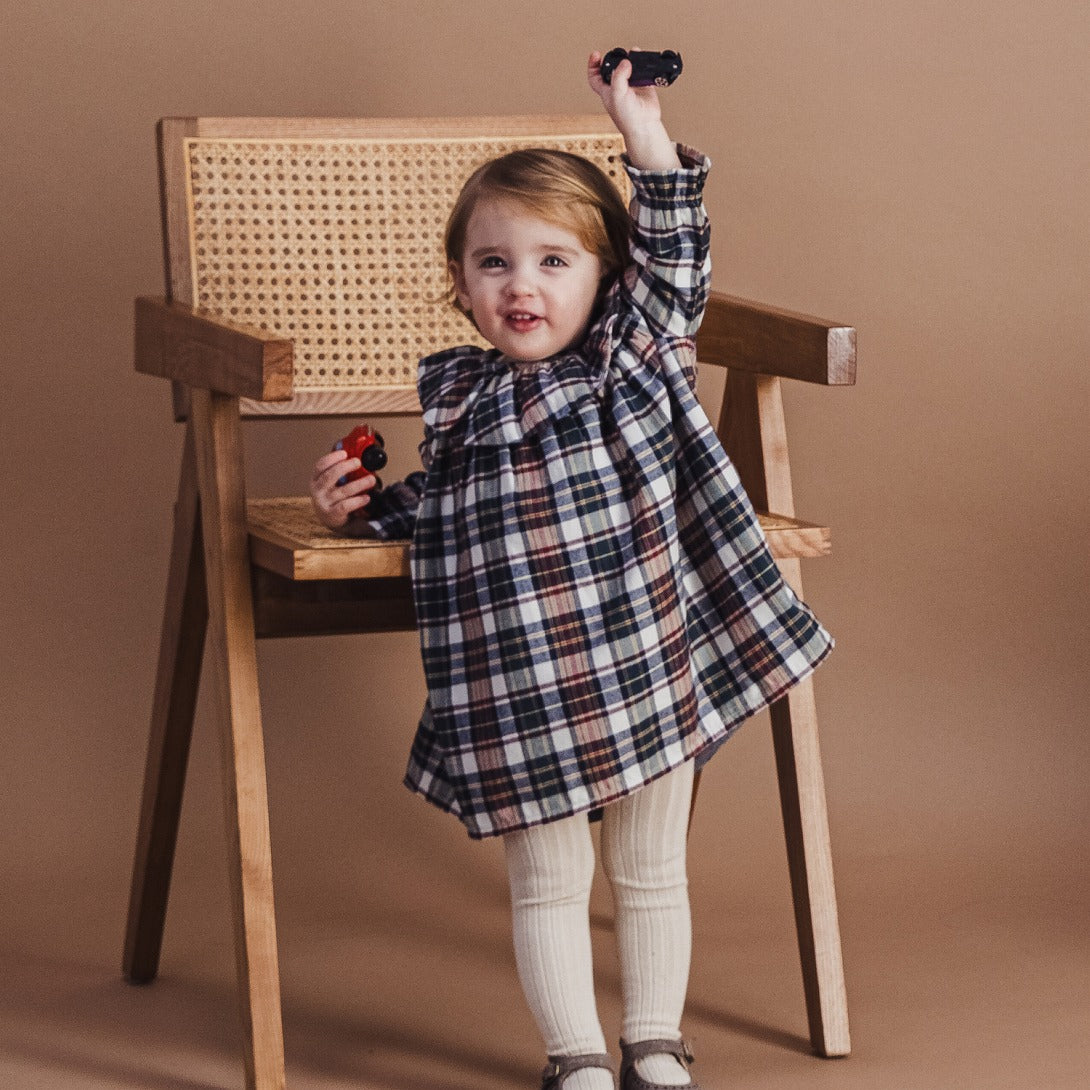 【LOIR Paris】Robe MARY CHRISTMAS TARTAN ワンピース 18m,24m,36m  | Coucoubebe/ククベベ