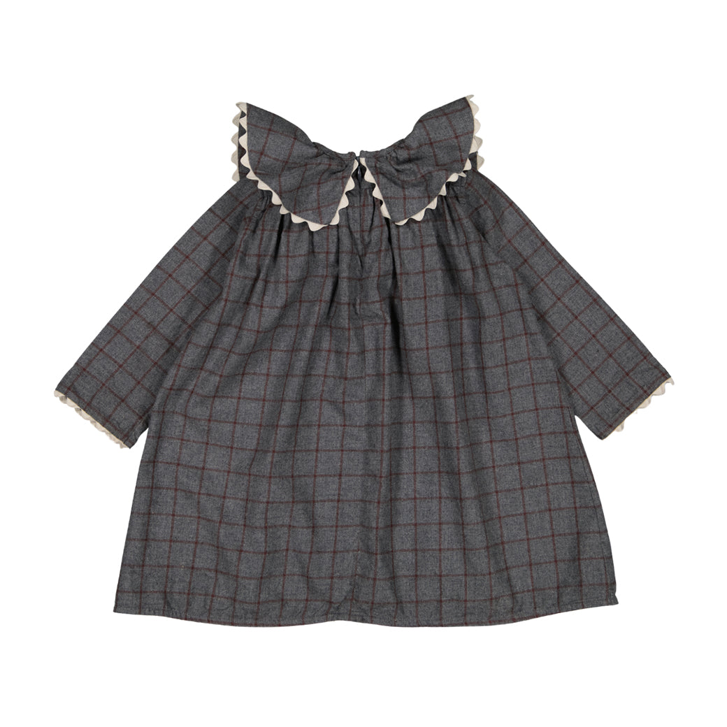 【LOIR Paris】Robe MARY Carreaux gris ワンピース 18m,24m,36m  | Coucoubebe/ククベベ