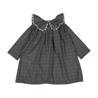 【LOIR Paris】Robe MARY Carreaux gris ワンピース 18m,24m,36m（Sub Image-2） | Coucoubebe/ククベベ