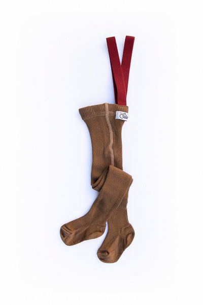 【SILLY Silas】Classic Footed Acorn Brown×Maple Leaf タイツ 3-6m（Sub Image-2） | Coucoubebe/ククベベ