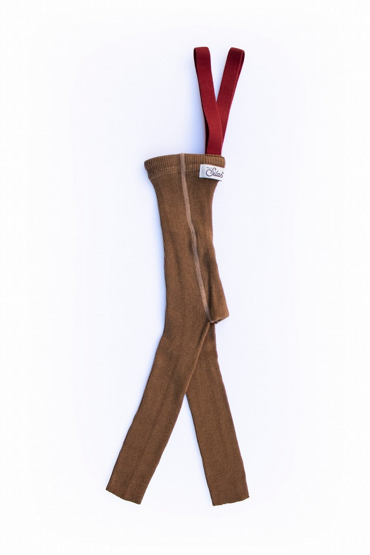 【SILLY Silas】Footless Collection Acorn Brown×Maple Leaf レギンス 6-12m,1-2y,2-3y  | Coucoubebe/ククベベ