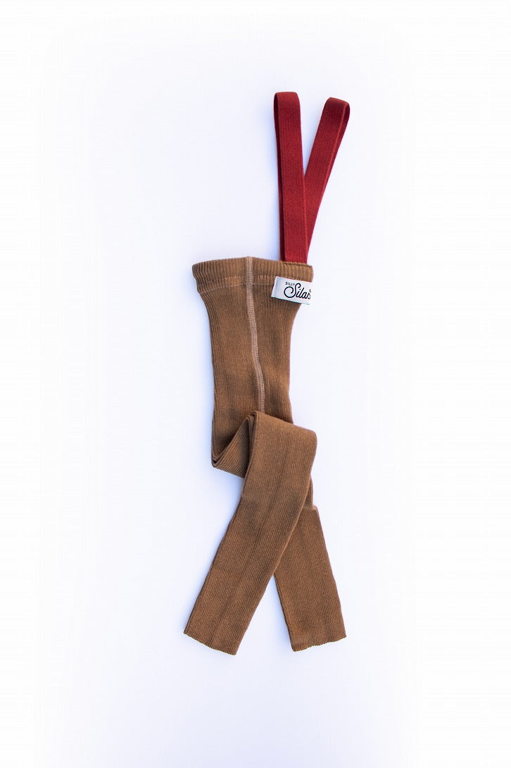 【SILLY Silas】Footless Collection Acorn Brown×Maple Leaf レギンス 6-12m,1-2y,2-3y  | Coucoubebe/ククベベ