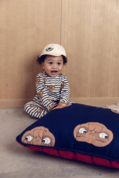 【mini rodini】E.T emb nylon pocket cap Offwhite 帽子 48/50,52/54（Sub Image-5） | Coucoubebe/ククベベ