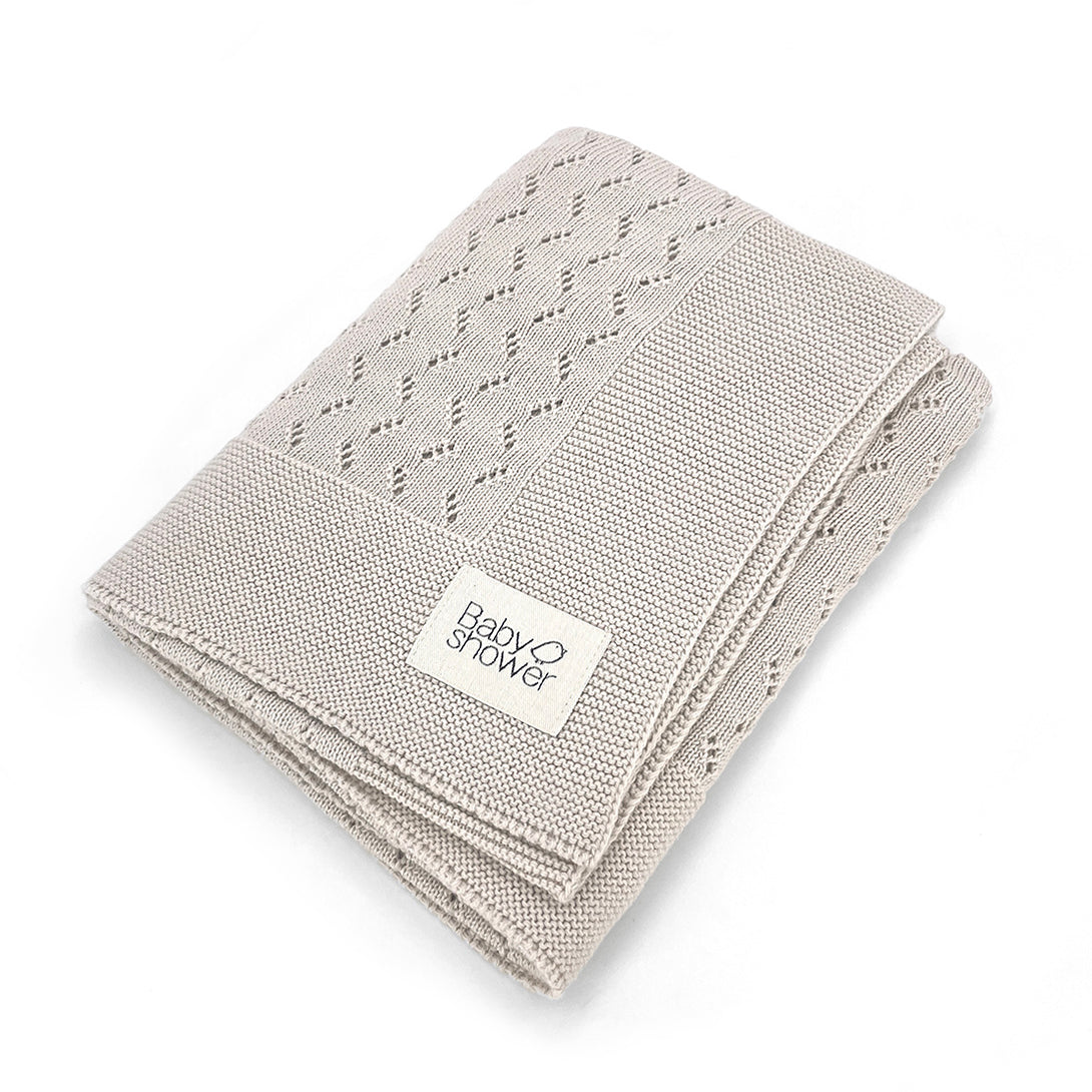 【Babyshower】TRICOT BLANKET BEIGE FOREST  /  ニットブランケット　ベージュ  | Coucoubebe/ククベベ