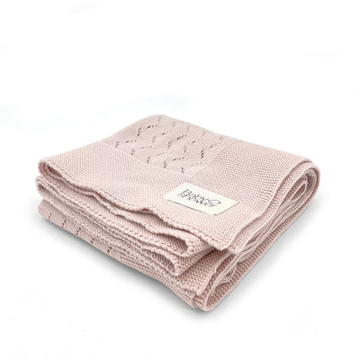 【Babyshower】TRICOT BLANKET NUDE FOREST  /  ニットブランケット　ヌードピンク（Sub Image-1） | Coucoubebe/ククベベ