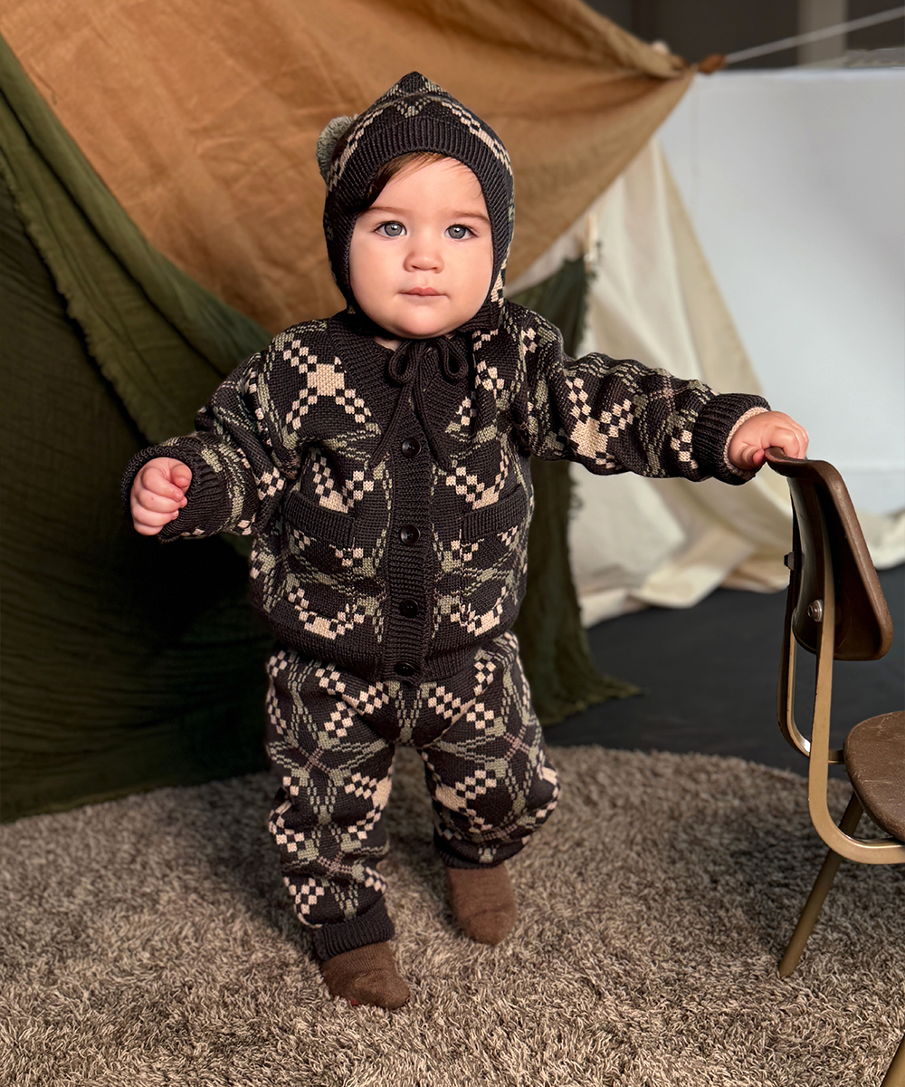 【MABLI】SÊR CARDIGAN ALPINE WOLF カーディガン 18ｍ,2y,4y  | Coucoubebe/ククベベ
