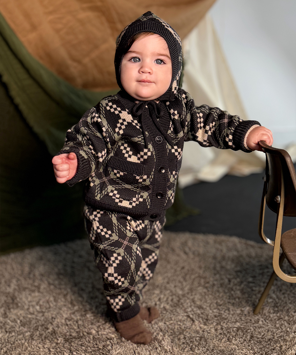【MABLI】SÊR CARDIGAN ALPINE WOLF カーディガン 18ｍ,2y,4y  | Coucoubebe/ククベベ