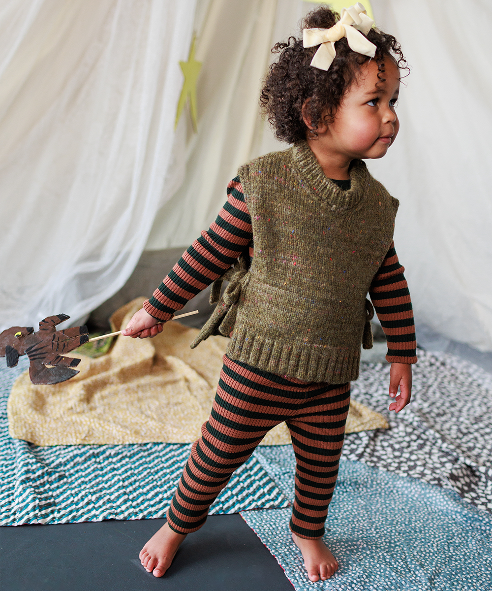 【MABLI】MOYA VEST NETTLE ベスト S  | Coucoubebe/ククベベ