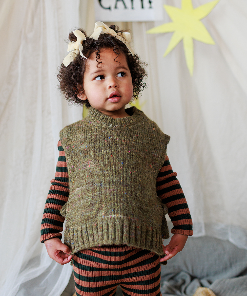 【MABLI】MOYA VEST NETTLE ベスト S  | Coucoubebe/ククベベ