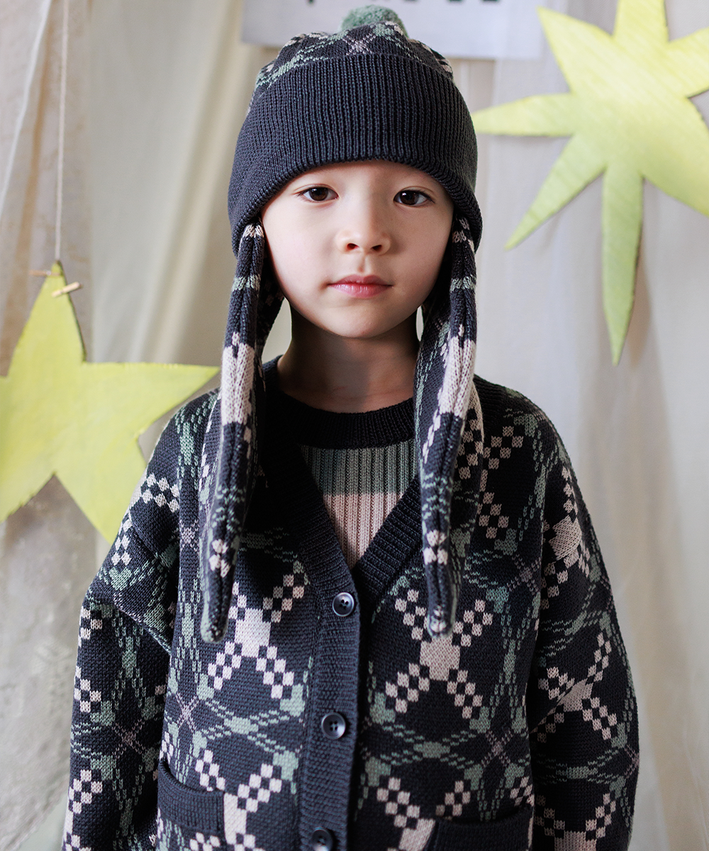 【MABLI】SÊR CARDIGAN ALPINE WOLF カーディガン 18ｍ,2y,4y  | Coucoubebe/ククベベ