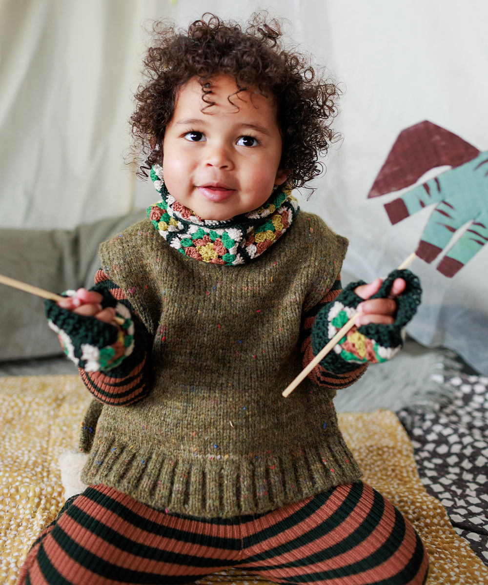 【MABLI】MOYA VEST NETTLE ベスト S  | Coucoubebe/ククベベ