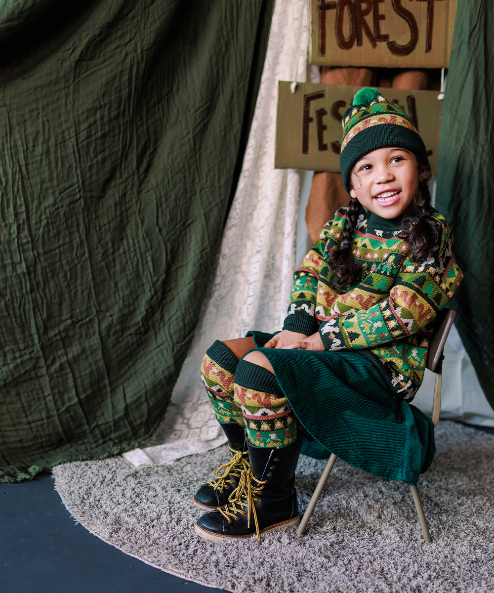 【MABLI】SCOUT CAMP LEG WARMERS MULTI レッグウォーマー S  | Coucoubebe/ククベベ