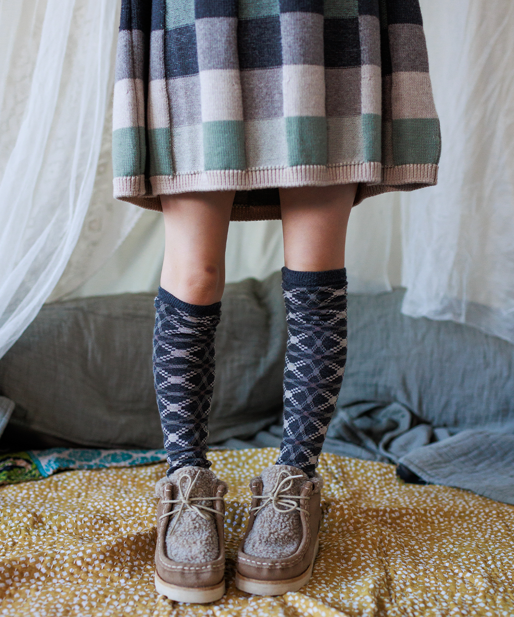 【MABLI】SÊR LONG SOCKS ALPINE WOLF 靴下 XS,S,M  | Coucoubebe/ククベベ