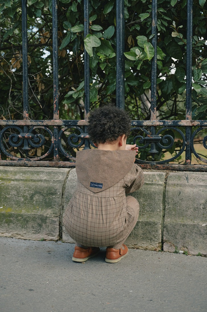 Maison Marelle】Romper NEUILLY brown ロンパース 12m,18m,24m