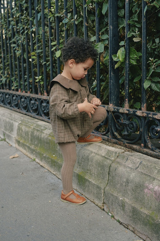 【Maison Marelle】Romper NEUILLY Maison Marelle】Romper NEUILLY brown ロンパース 12m,18m,24m