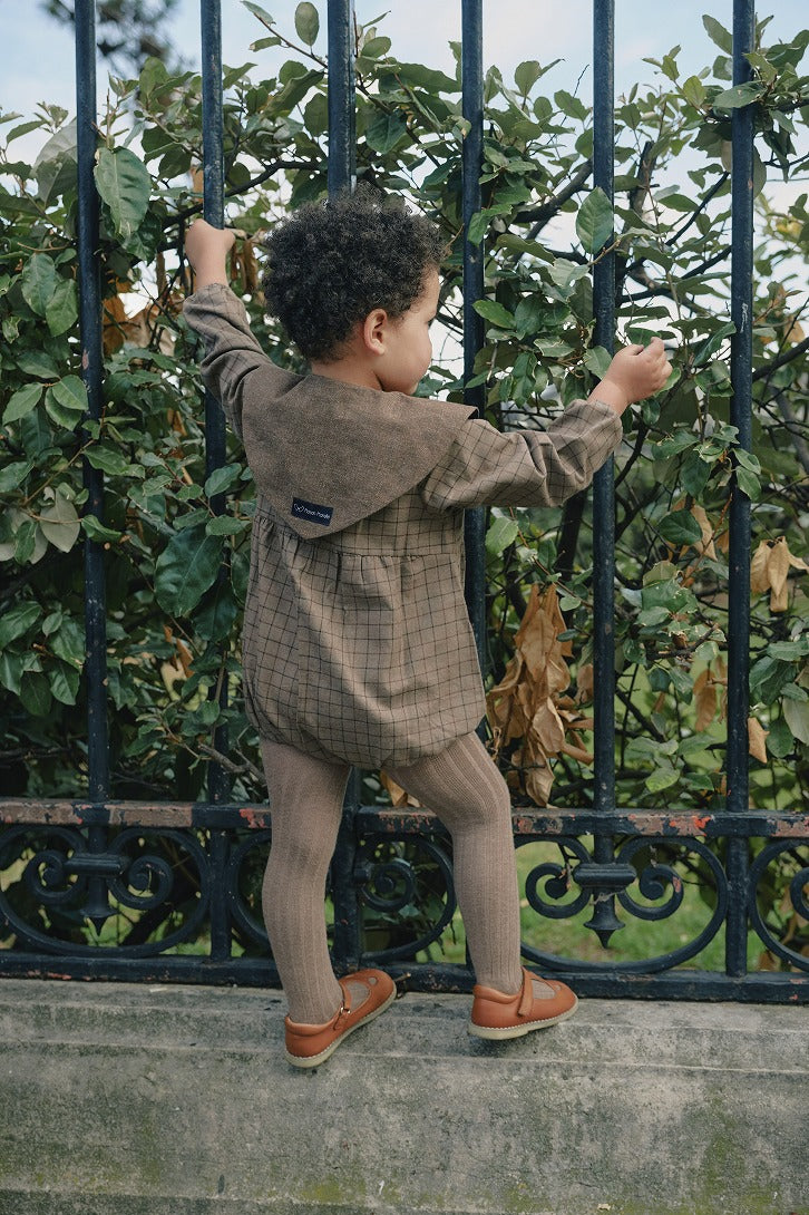 Maison Marelle Romper NEUILLY 18m ロンパース Maison Marelle】Romper NEUILLY brown ロンパース 12m,18m,24m