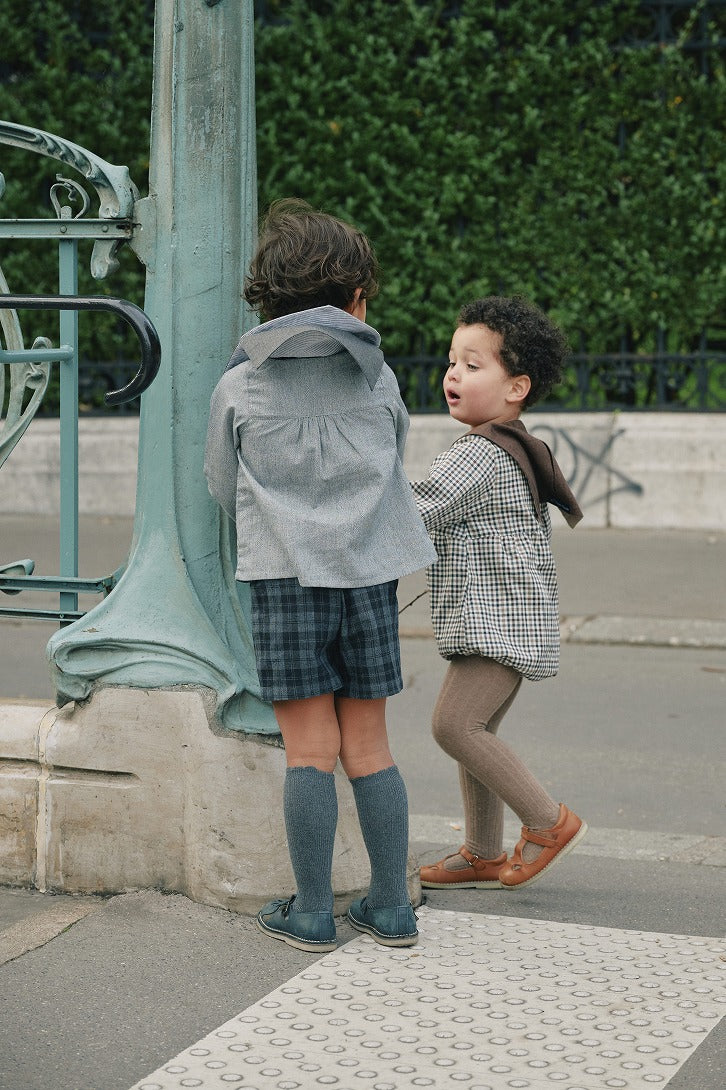 Maison Marelle】Romper CAMBON brown collar ロンパース 12m,18m,24m