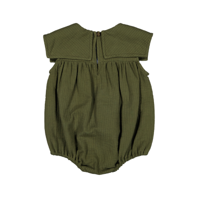 【LOIR Paris】Romper MELCHIOR Green cotton ロンパース 6m,12m,18m（Sub Image-2） | Coucoubebe/ククベベ