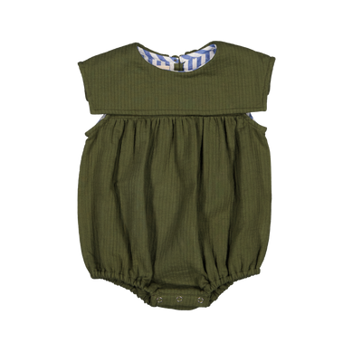 【LOIR Paris】Romper MELCHIOR Green cotton ロンパース 6m,12m,18m（Sub Image-1） | Coucoubebe/ククベベ