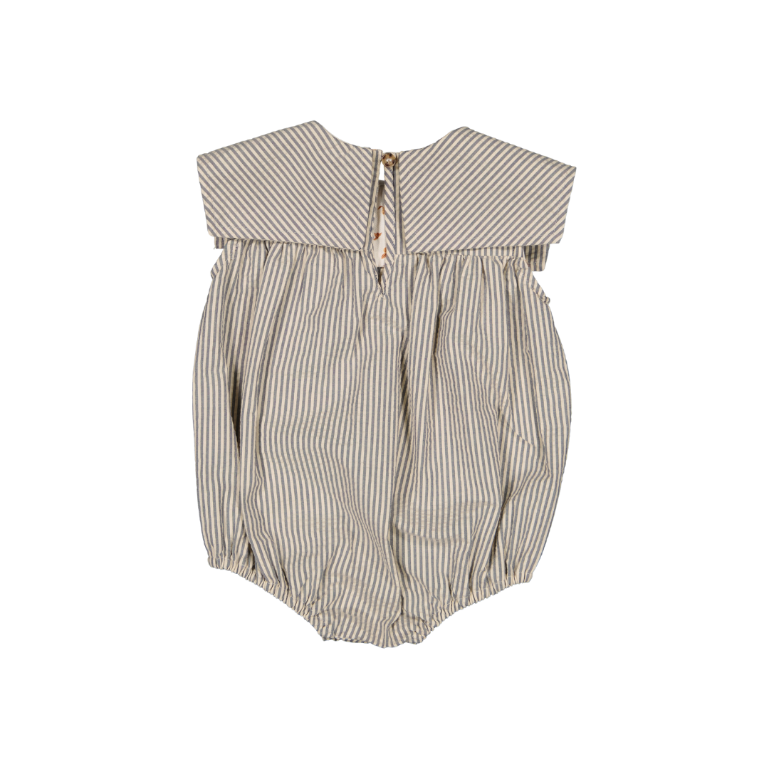 【LOIR Paris】Romper MELCHIOR Thin blue stripes ロンパース 6m,12m,18m,24m  | Coucoubebe/ククベベ