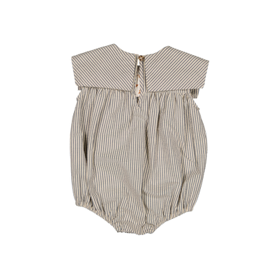 【LOIR Paris】Romper MELCHIOR Thin blue stripes ロンパース 6m,12m,18m,24m（Sub Image-2） | Coucoubebe/ククベベ