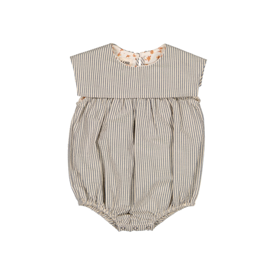 【LOIR Paris】Romper MELCHIOR Thin blue stripes ロンパース 6m,12m,18m,24m（Sub Image-1） | Coucoubebe/ククベベ