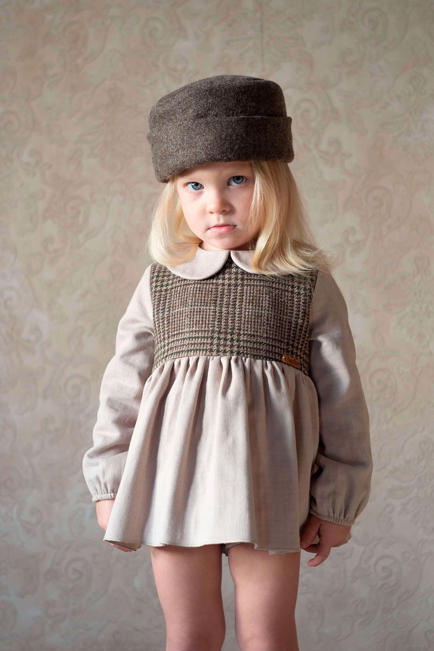 【Popelin】Sand romper suit with skirt and baby collar ロンパース 12/18m,18/24m,2/3y  | Coucoubebe/ククベベ