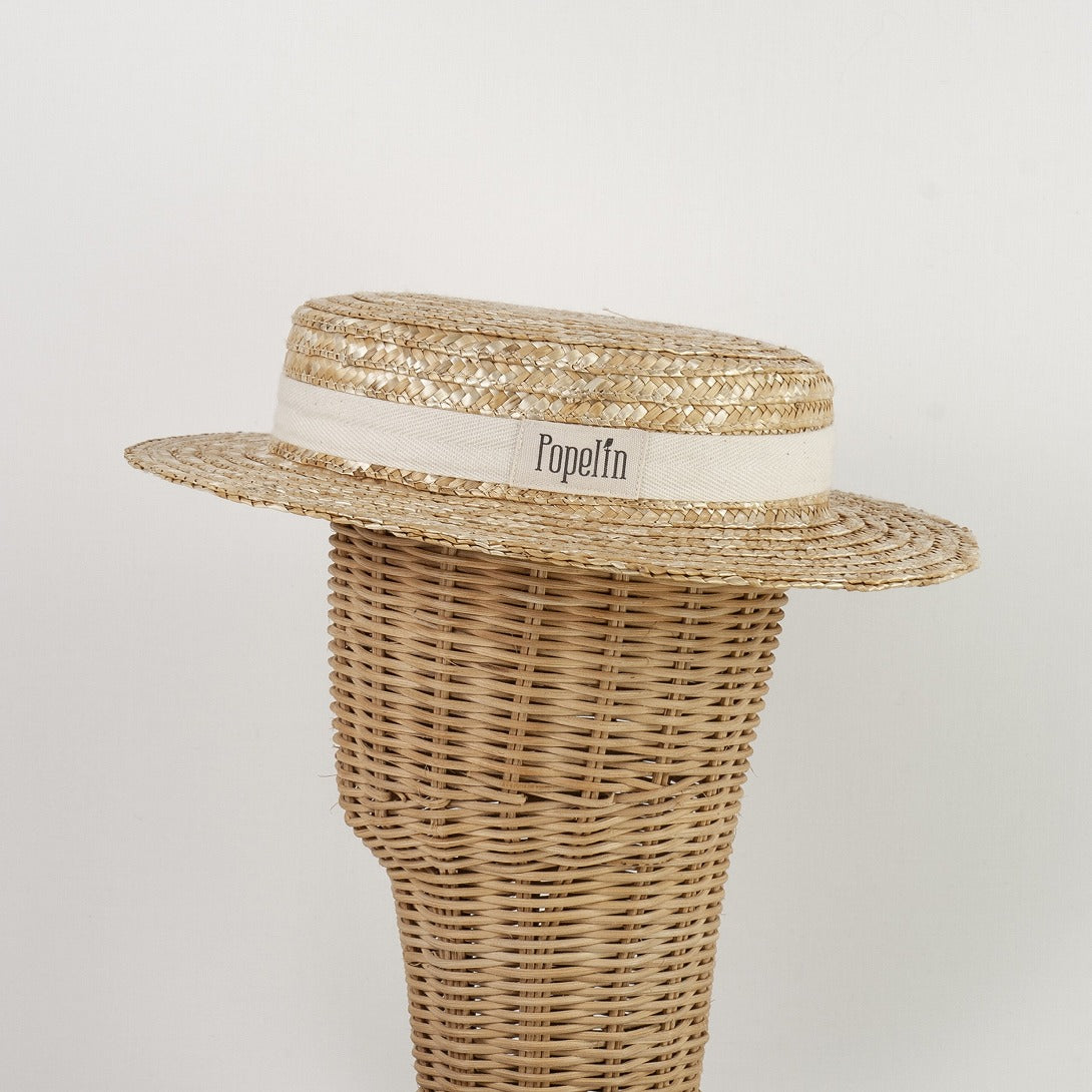 【Popelin】【30%OFF】Off-white Natural straw hat 帽子 2/4y,4/6y  | Coucoubebe/ククベベ