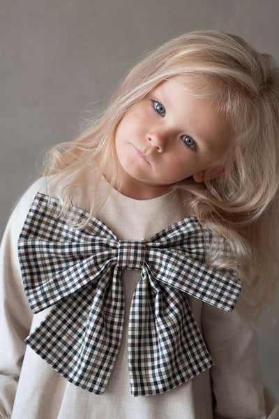 【Popelin】Sand romper suit with bow ロンパース 12/18m,18/24m,2-3y（Sub Image-7） | Coucoubebe/ククベベ