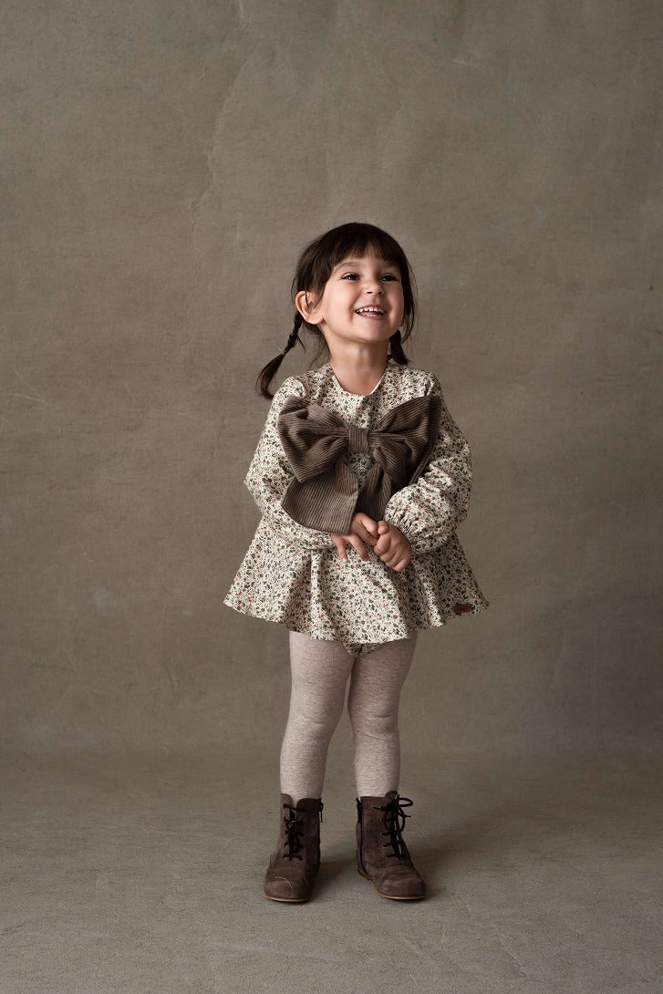 【Popelin】Floral print romper suit with bow ロンパース 12/18m,18/24m,2-3y  | Coucoubebe/ククベベ