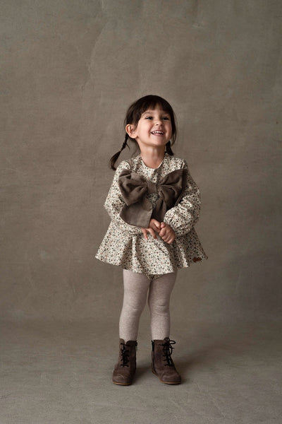 【Popelin】Floral print romper suit with bow ロンパース 12/18m,18/24m,2-3y（Sub Image-6） | Coucoubebe/ククベベ