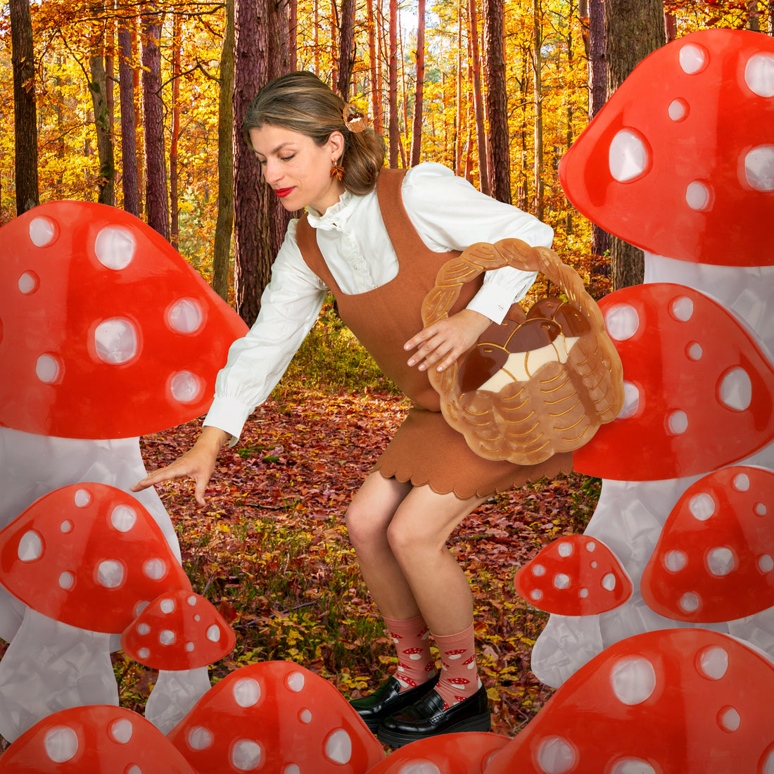 【Coucou Suzette】Mushroom Hair Claw キノコヘアクロー  | Coucoubebe/ククベベ