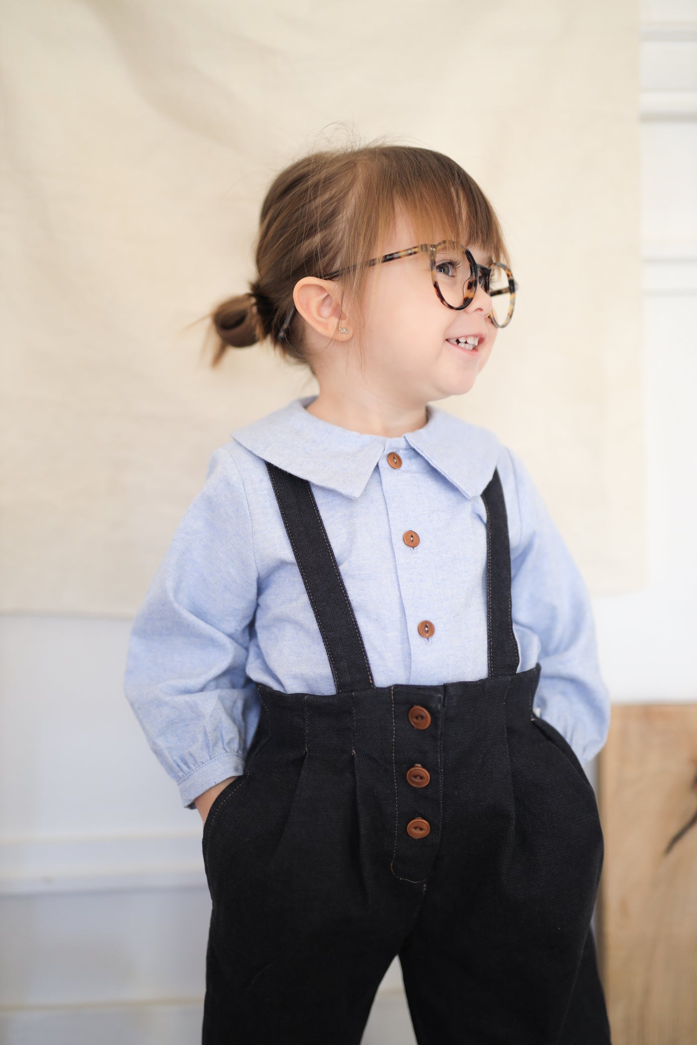 【1＋in the family】NADIA blouse blue ブラウス 18m,24m,36m  | Coucoubebe/ククベベ
