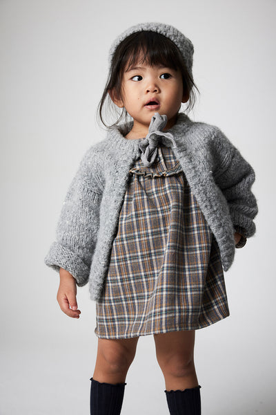 【COZMO】Recycled plaid baby dress Grey ワンピース 18m,24m,36m（Sub Image-2） | Coucoubebe/ククベベ