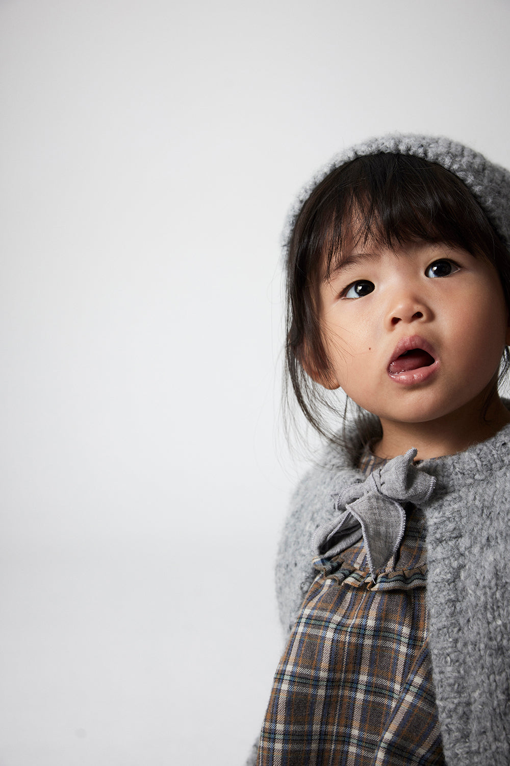 【COZMO】Recycled plaid baby dress Grey ワンピース 18m,24m,36m  | Coucoubebe/ククベベ