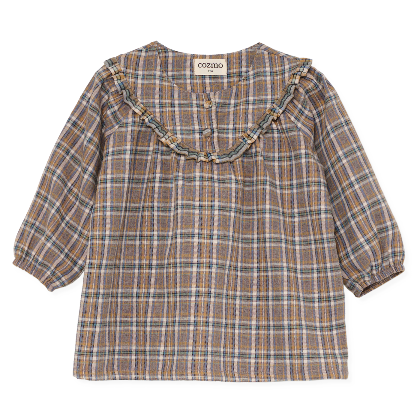 【COZMO】Recycled plaid baby dress Grey ワンピース 18m,24m,36m  | Coucoubebe/ククベベ