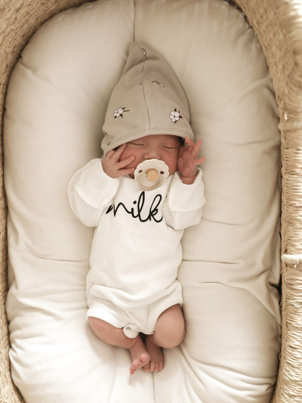 Natural Milk Bodysuit ロンパース 0-3M,3-6M,6-12M