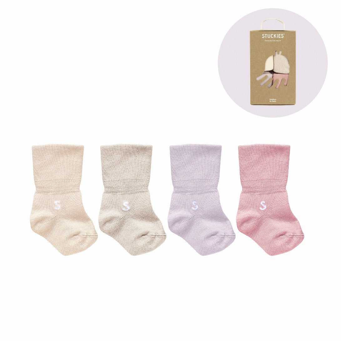 【STUCKIES】Newborn Gift Set 4 pairs Blossom 靴下４足セット 0-3M  | Coucoubebe/ククベベ