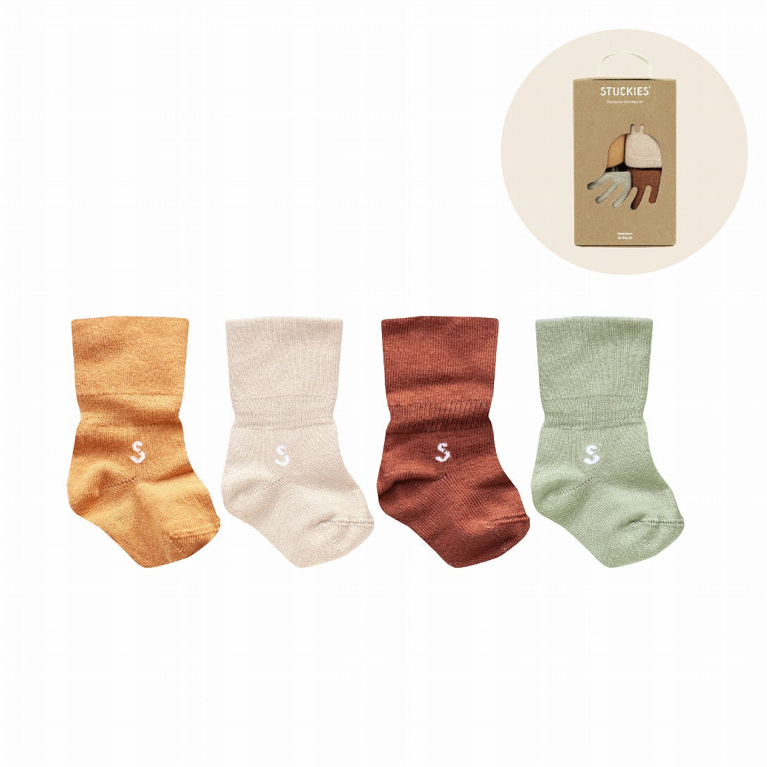 【STUCKIES】Newborn Gift Set 4 pairs Dusk 靴下４足セット 0-3M  | Coucoubebe/ククベベ