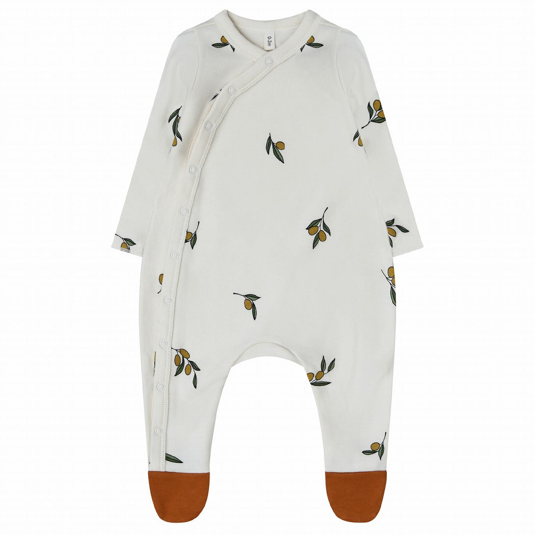 【organic zoo】Olive Garden Suit w/ contrast feet ロンパース 0-3M,3-6M,6-12M  | Coucoubebe/ククベベ