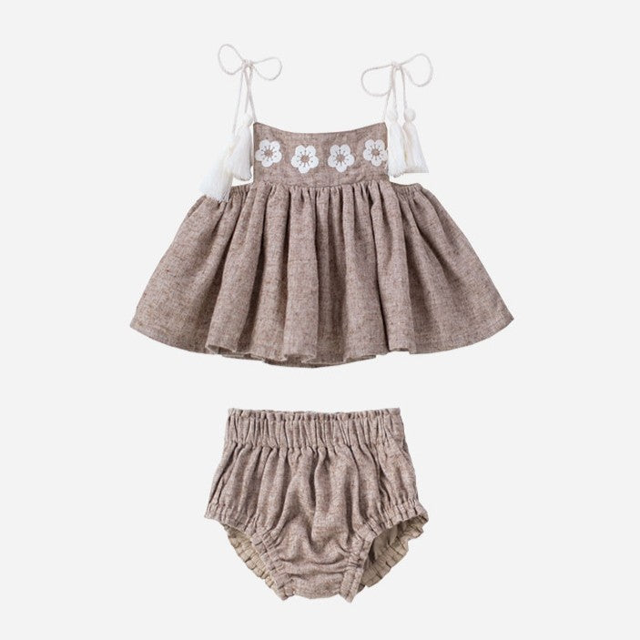 【son and daughter】Oilio Embroidery Sets セットアップ 6-12m,1-2y,3-4y  | Coucoubebe/ククベベ