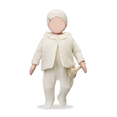 【1＋in the family】OLIVIA padded vest ecru ベスト 9m,12m,18m（Sub Image-3） | Coucoubebe/ククベベ
