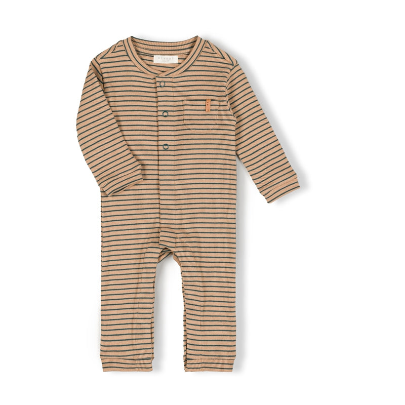 【nixnut】Tof Onesie Moss Stripe ロンパース 56,62,68  | Coucoubebe/ククベベ
