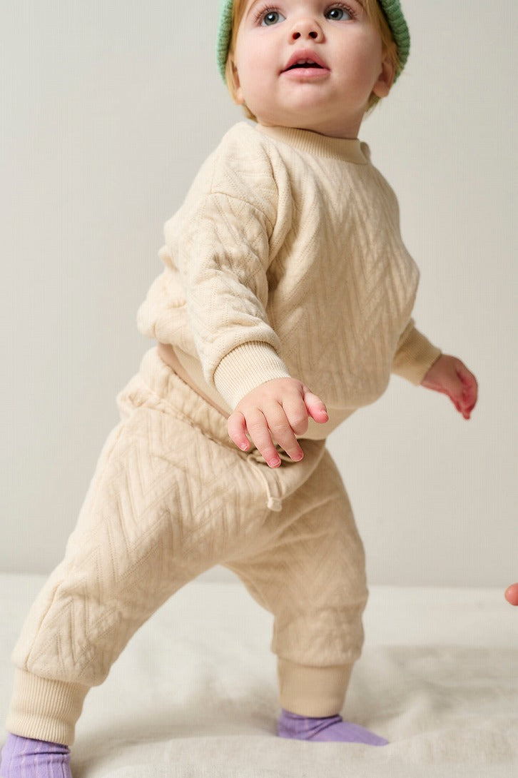 【my little cozmo】【40%OFF】Quilted zigzag baby pants Dark Grey パンツ 12m,18m,24m  | Coucoubebe/ククベベ