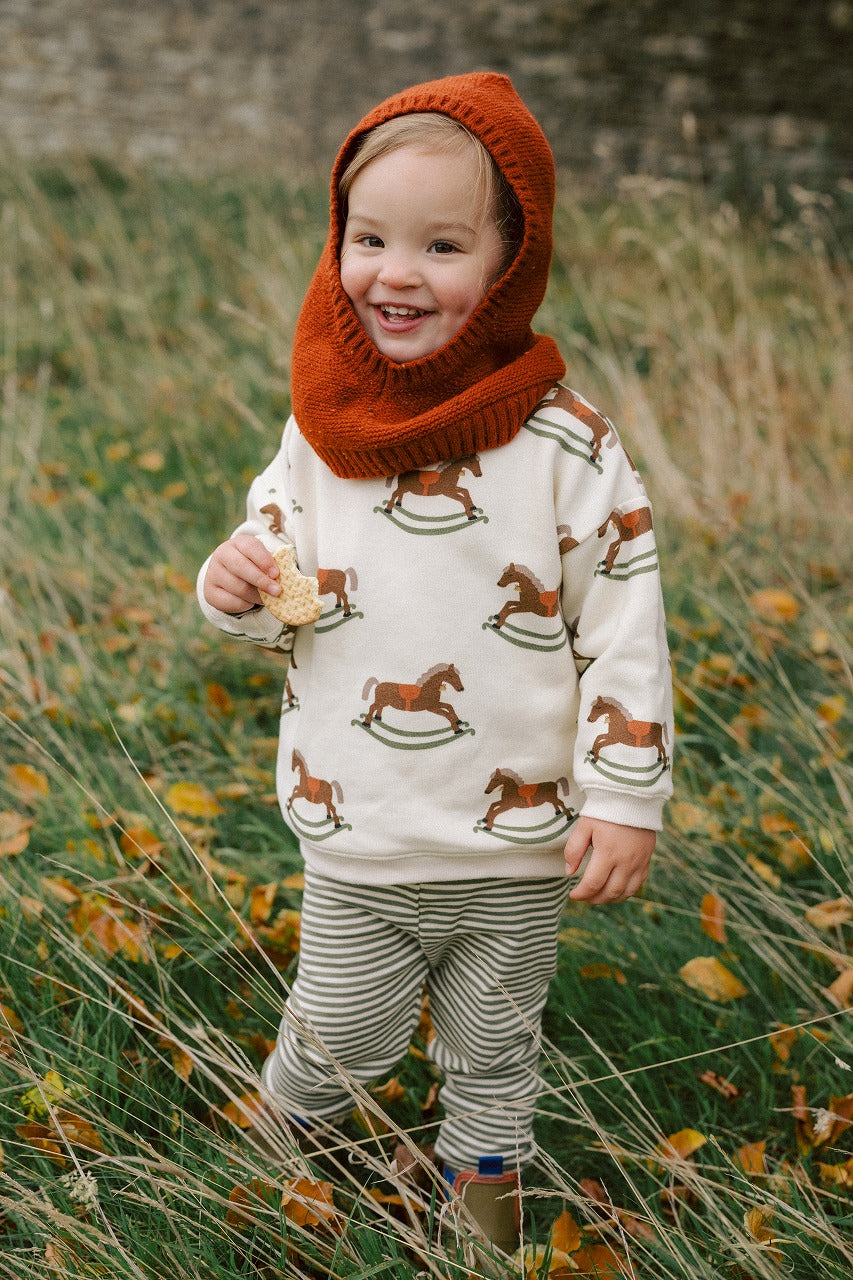 【organic zoo】Rocking Horse Sweatshirt スウェット 6-12M,1-2Y,2-3Y,3-4Y,4-5Y  | Coucoubebe/ククベベ