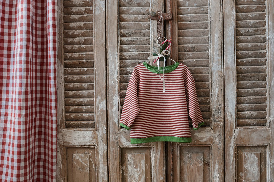 【organic zoo】Christmas Stripes Sweatshirt スウェット 6-12M,1-2Y,2-3Y,3-4Y  | Coucoubebe/ククベベ